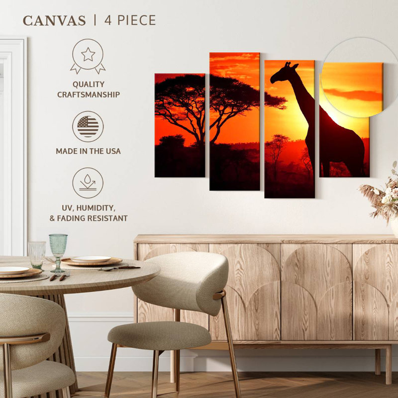 Brampt Silhouetted African Giraffe