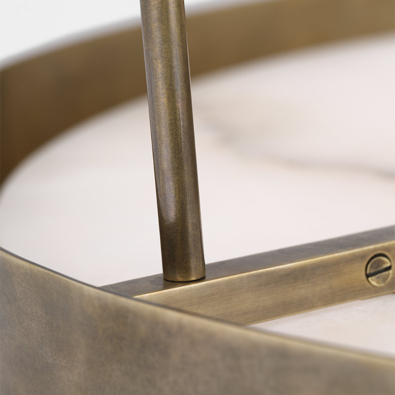 Anne-Marie Barton Armise 28" Drum Chandelier, Mottled Brass