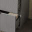 Meuble-lavabo autoportant avec lavabo en céramique, tiroirs à extension complète et glissières à fermeture douce, conception cannelée en gris-1945905315