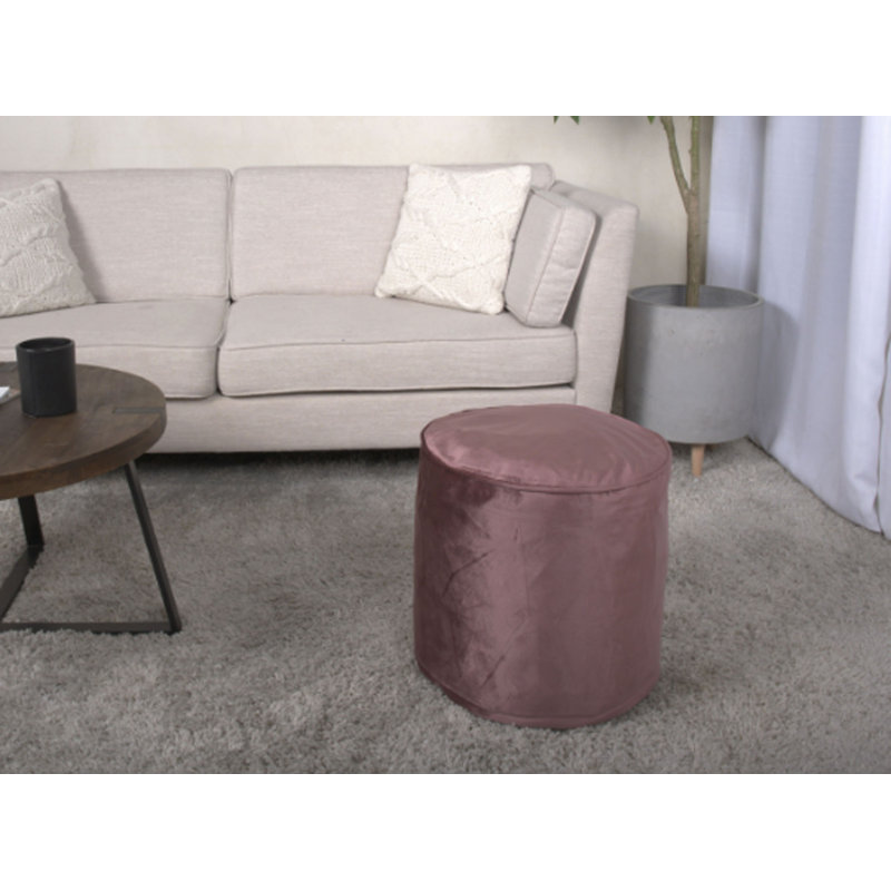 Shimon Cylinder Pouf, Pink