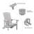 Waskom Classical HIPS Adirondack Chair for Patio Outdoor-45213942