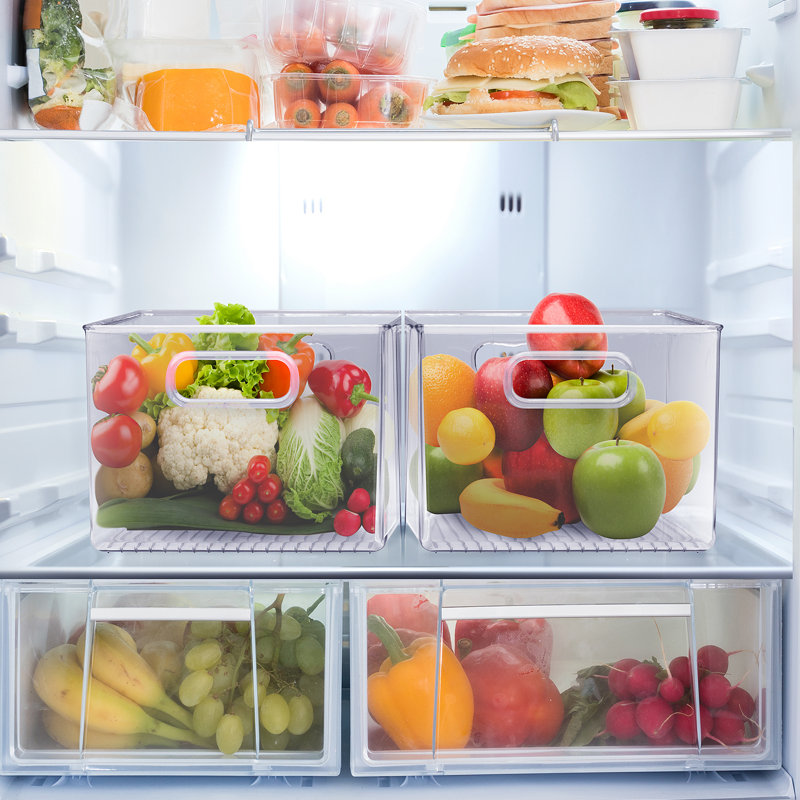 4PK Big Square Fridge Bin With Handle