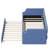 Upholstered Daybed With Trundle In Blue, Twin - Linen Upholstery, Resilient Wood Slat Support Trundle, Blue Upholstered, Assembly-608513932