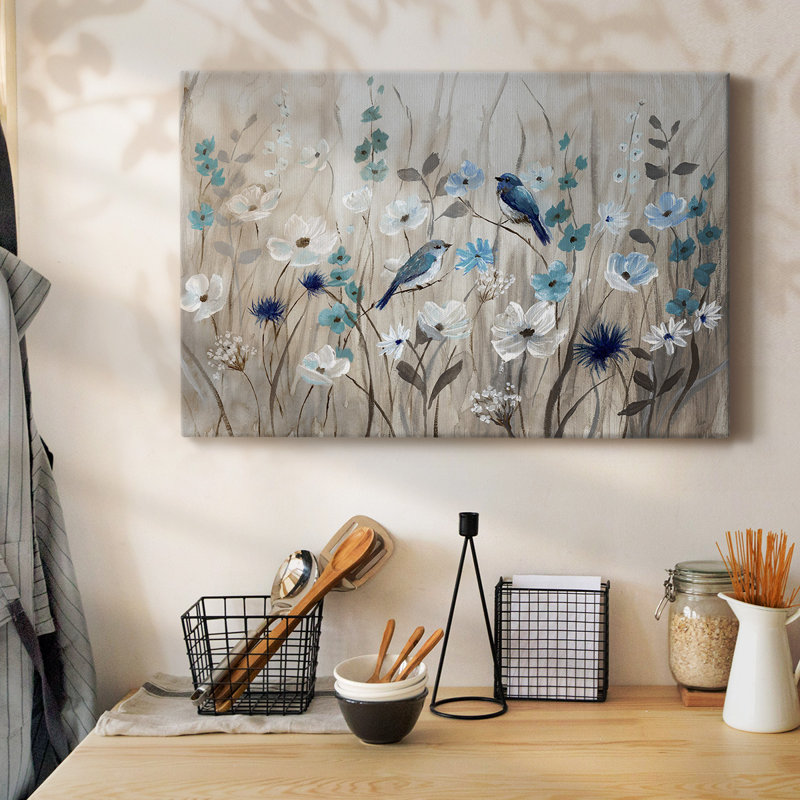 Bluebirds in Spring-Gallery, toile tendue, H 24 po x l 36 po