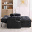 Fauteuil de loisir, fauteuil inclinable double, dossier réglable manuellement, accoudoirs rembourrés, port de charge USB latéral et support pour téléphone, livré avec un repose-pieds de rangement assorti-831470749