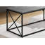 Table basse, accent, cocktail, rectangulaire, stratifié gris, métal noir-1790436115