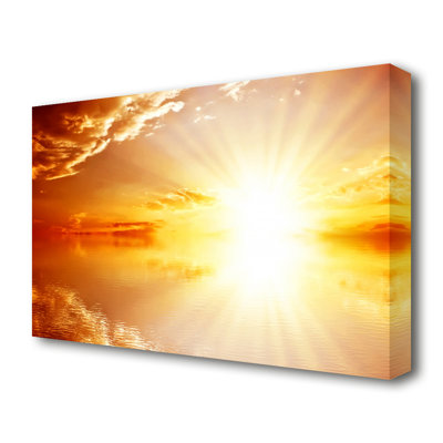 Perfect Sun Blaze Sunset - Wrapped Canvas Print