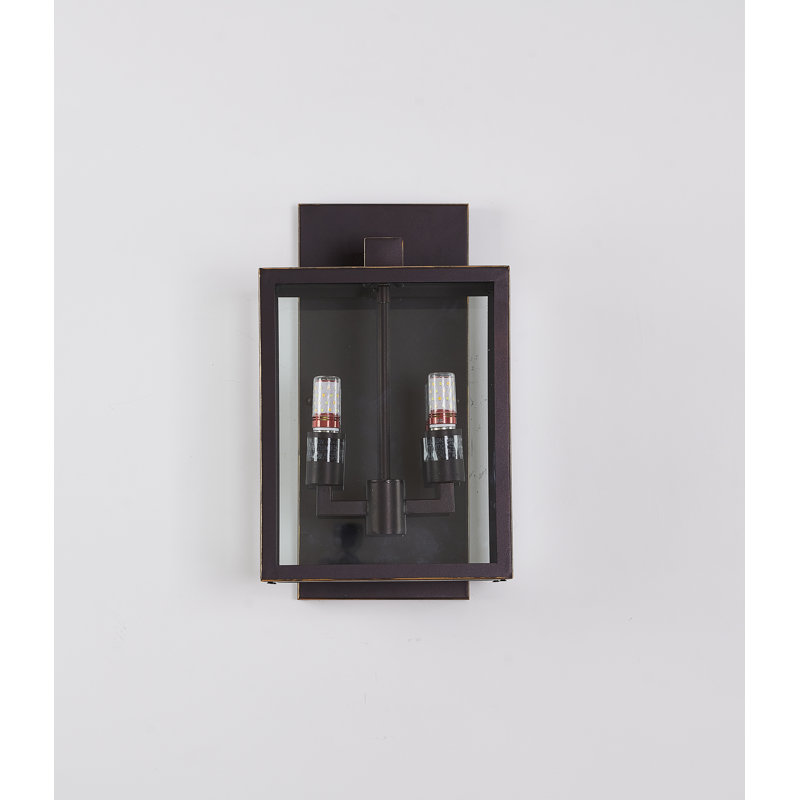 Applique murale moderne 2 lumières Modern, H 16,5 po x l 9,75 po x P 7,75 po, Bronze noir