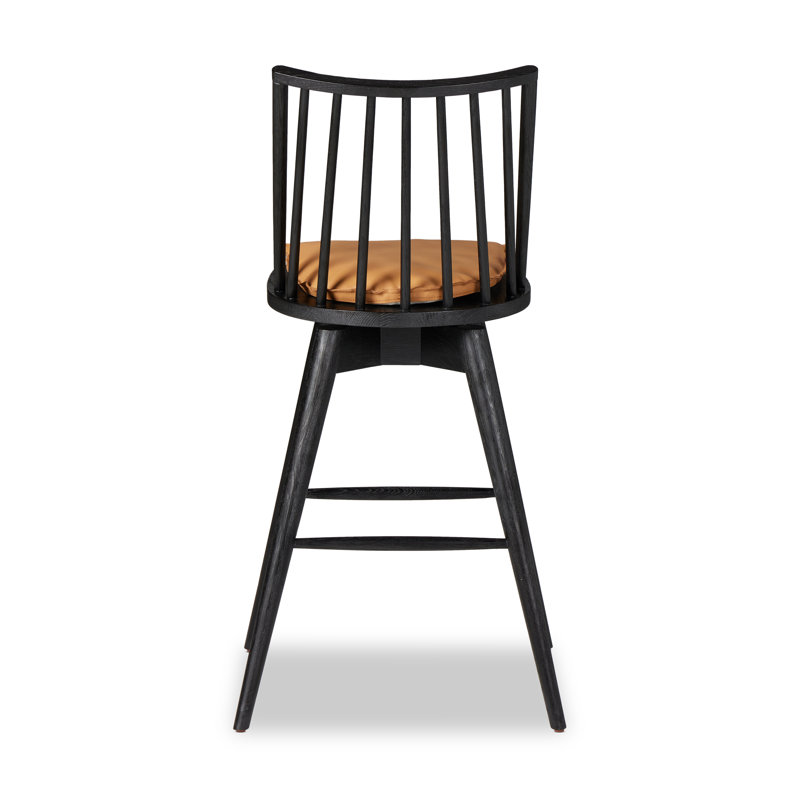 Lewis 27 Stool, Whiskey Saddle/Top Grain Leather, Bar Stool (30.29" Seat Height)