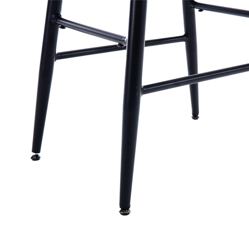 Angela Bar Stools Set of 2, Bar Stool (30.7" Seat Height), Black, 2