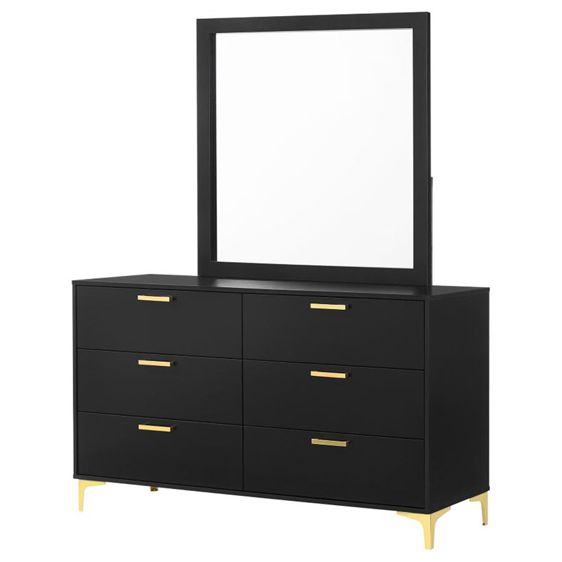 Commode 6 tiroirs avec miroir Olivier