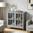 Sideboard Buffet, Storage Cabinet, Gray Cabinet