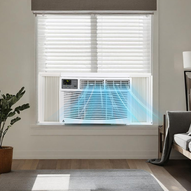 Window Air Conditioner, 8000 BTU Window AC for 370 Sq. ft, Features Dehumidify & Fan Modes, Quiet Performance, Easy Setup