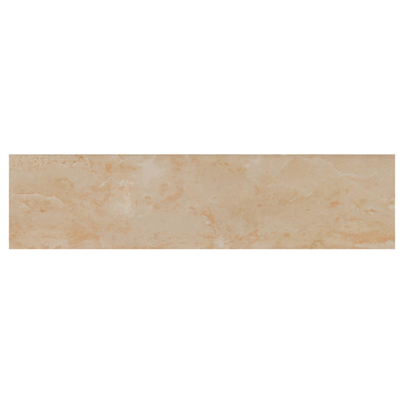 Windsor 3 in. x 18 in. Polished Porcelain Bullnose Tile Trim, Sienna