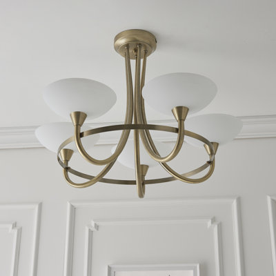 Montague Glass Semi Flush Mount