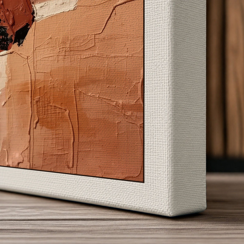Earth Layers Abstract - Wrapped Canvas, Cream Border, 30x20 - 76.2 x 50.8 cm