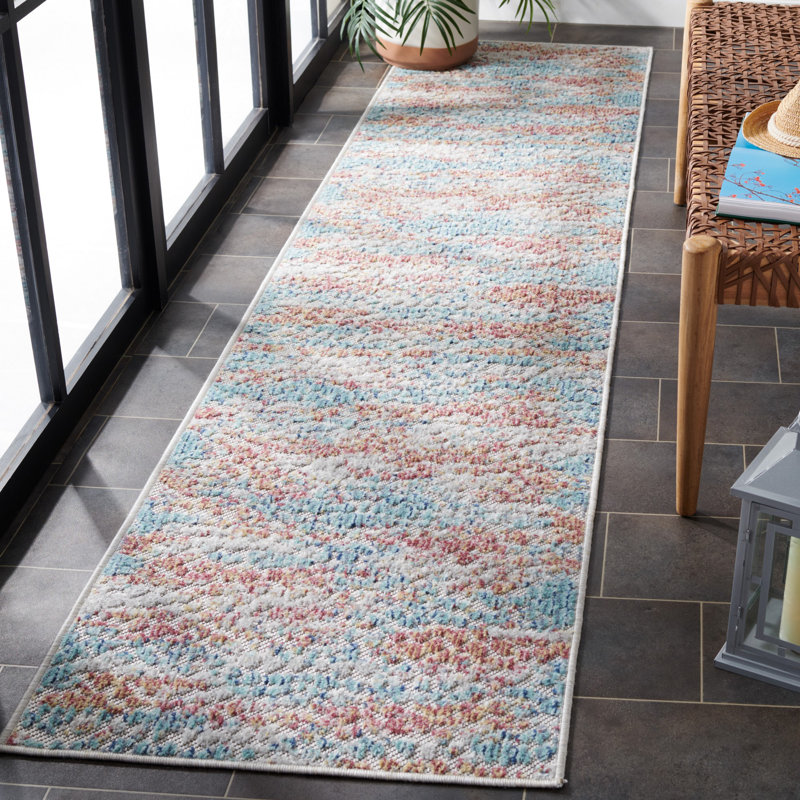 Clerkin Performance Abstract Indoor/Outdoor Area Rug, Runner 2'2" x 9'