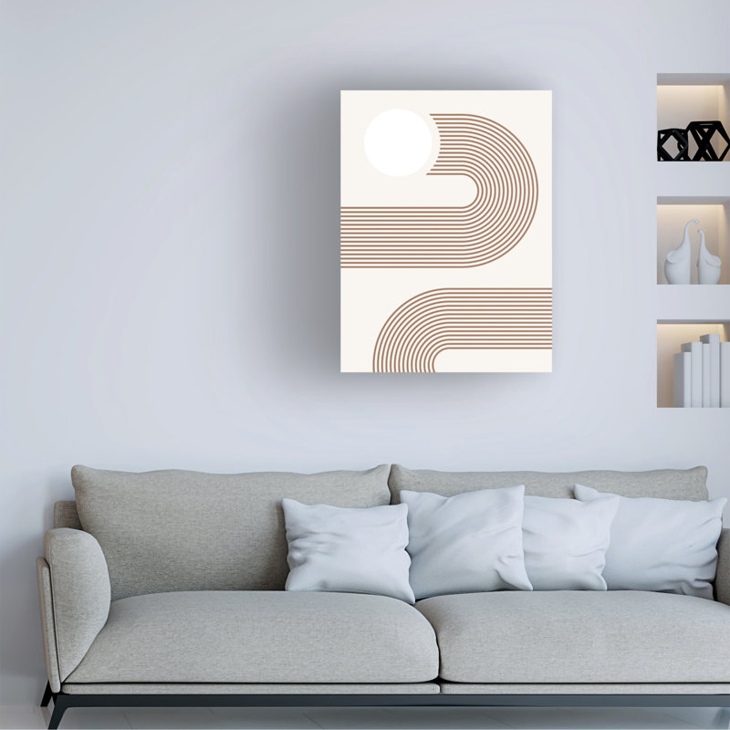 Beige arc n ° 2 - reproduction sur toile tendue, H 47 po x l 35 po x P 2 po