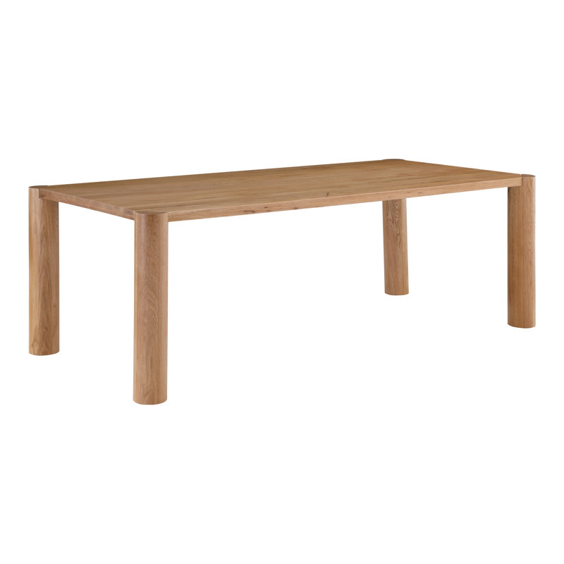 Solid Oak Dining Table, 36" W x 76" L, Natural