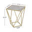 Table d'appoint en verre Creative, couleur or et blanc