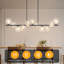 Luminaire suspendu moderne à 11 lumières en forme de lustre noir pour grand îlot de cuisine pour salle à manger avec îlot de cuisine
