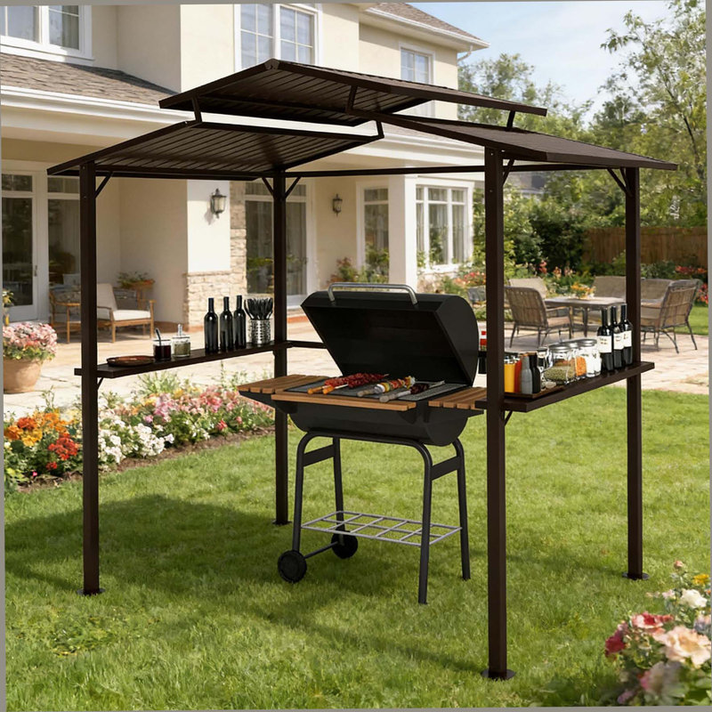Auvent extérieur pour pergola, auvent de piscine pour barbecue, abri de jardin à toit rigide