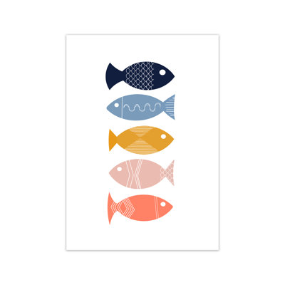 Scandi Mid Mod Fish Original - Print