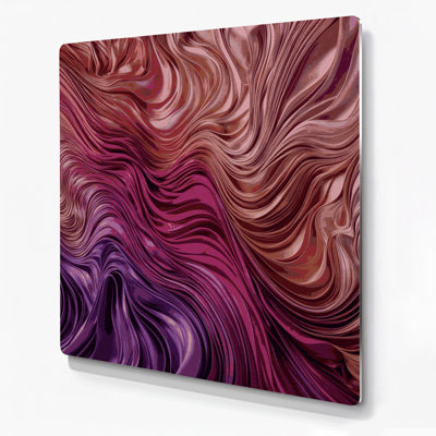 Gradient Abstract 24 Red Metal Wall Art