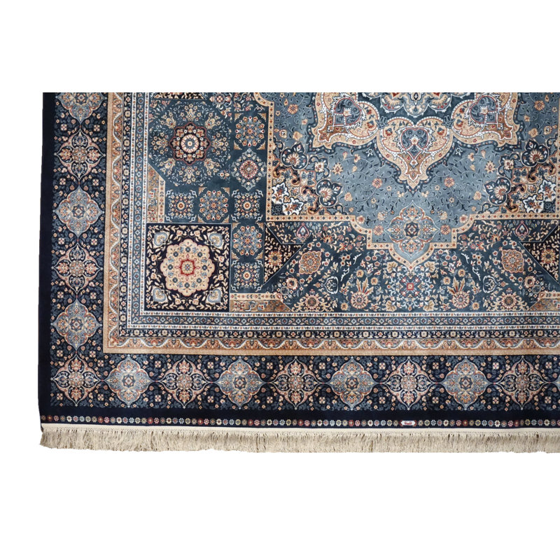 Tapis carré touffeté en soie 8X8 Hereke