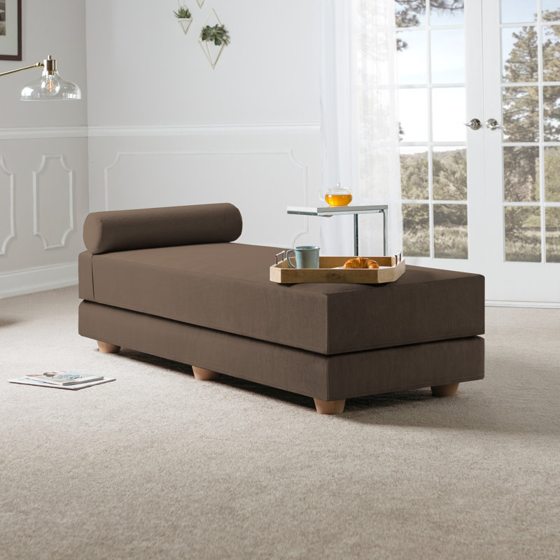 Lit de jour convertible Kaylena ‑ canapé-lit pliant avec matelas pour taille de lit grand et oreillers en mousse mémoire de forme