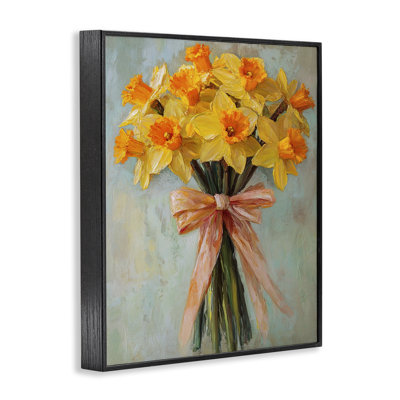 Spring Daffodils with Ribbon Giclee Art, design par Franklyn Gregory
