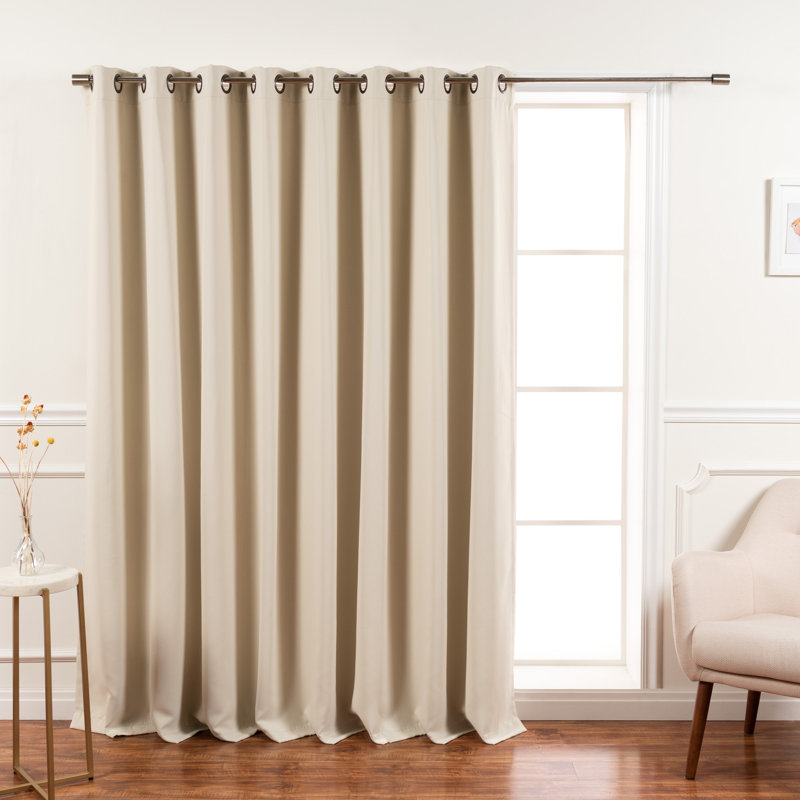 Colinton Polyester Curtain Single Panel, 100" W x 96" L, Biscuit