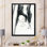 Portrait noir et blanc d'un mannequin élégant - Art mural sur toile glam