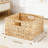 Handwoven Water Hyacinth Storage Baskets With Handles, Foldable Woven Cube Bins For Home Organization, Laundry, And Shelf Storage