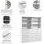 Bestar Florence 71W X 16D Modular Reach-In Or Walk-In Closet System With Shelves And Drawers, Slab Style