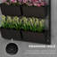 3 pots de fleurs muraux suspendus pour légumes, fleurs et herbes - 6 espaces intérieurs noirs auto-drainants avec