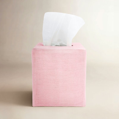 PILLOWPIA Stonewashed Linen Tissue Box Cover