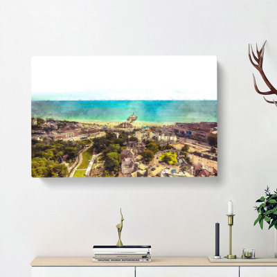 The Bournemouth Coast - Wrapped Canvas