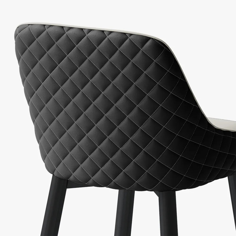 Vera - Ensemble de 2 tabourets de bar à hauteur de comptoir moderne, Noir/gris