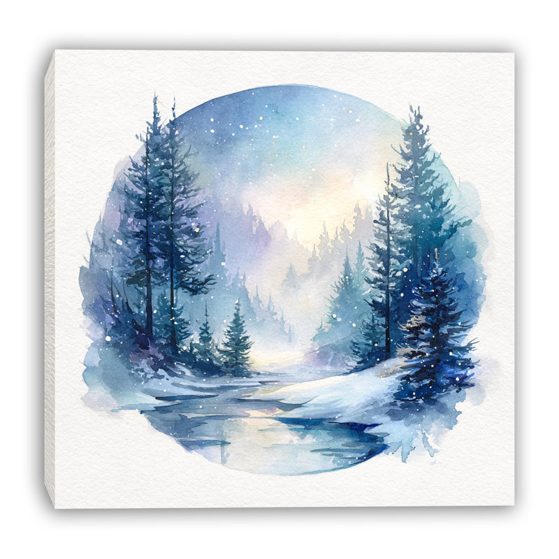«Morning Frost Valley Mountain», art mural sur toile tendue, 20 po x 20 po