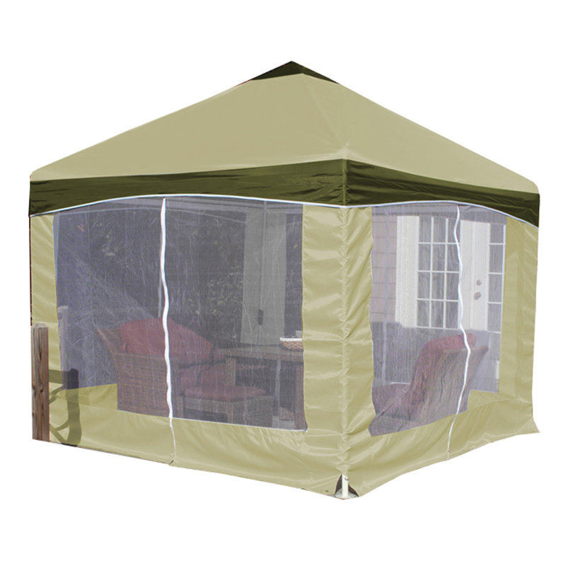 Abri de jardin en acier avec moustiquaire 10 pi x 10 pi Garden Party, Branche d’olivier
