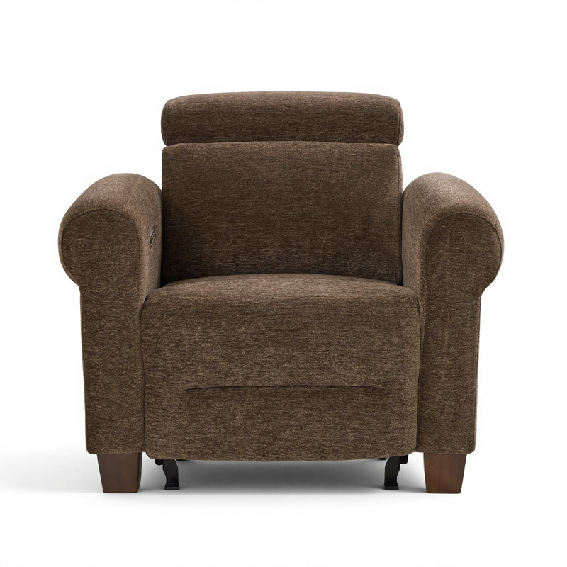 Fauteuil inclinable électrique avec repose-tête Wall Hugger, Marron foncé