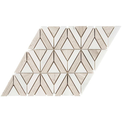 Monroe 8x8 Triangle Polished Marble Mosaic Tile