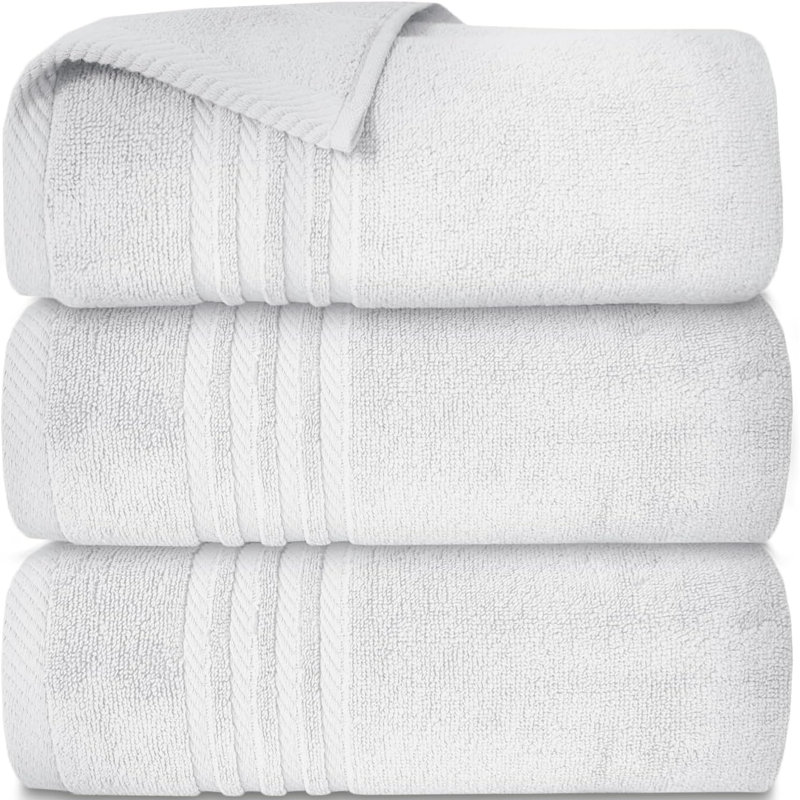 3Pk Zero Twist Large Bath sheet 80x140, White