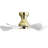 Kemp 29" 5-ABS-Blade Small Classic Flush Mount Ceiling Fan with LED Lights and Remote-407609324