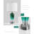 26'' Glass Table Lamp for Nightstand Deco Gradient Green Modern Lamp with Led Bulb