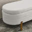 Banc de rangement moderne ovale rembourré