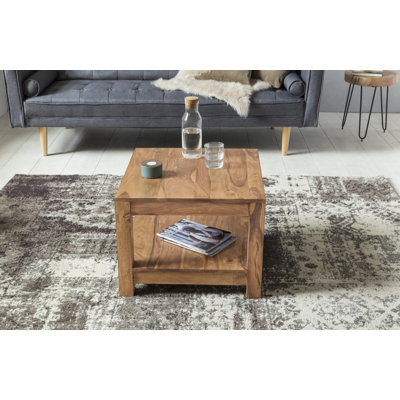 Lewistown Solid Wood Four Leg Coffee Table with Storage