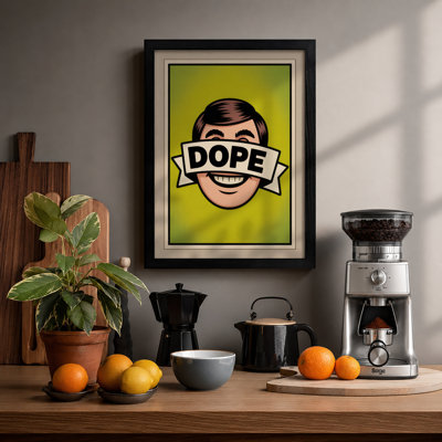 Dope Face Pop Art - Framed Print