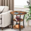 Table de bout haute Jalane avec 2 ports USB, 2 prises de courant et 3 tablettes de rangement à 3 niveaux-46063615